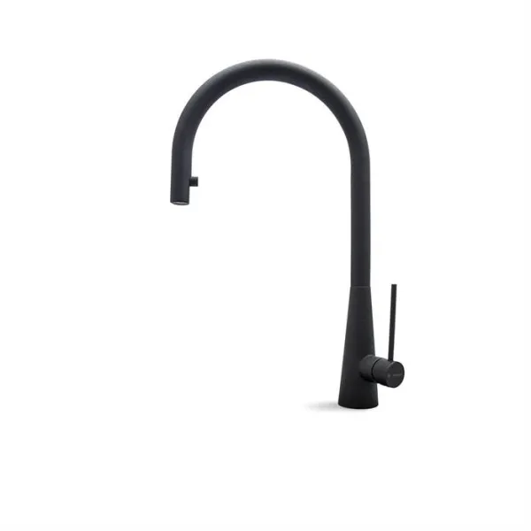 Cassøe Conico kitchen tap with pull-out hose - Anthracite granite