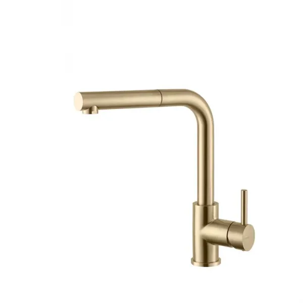 Cassøe Newform X-Trend kitchen tap with pull-out hose - Brushed brass