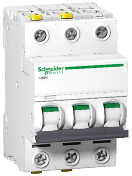 Schneider Electric Acti9 iC60N 3P 50A Double terminal C-characteristic 6/10kA 230V Width 54mm