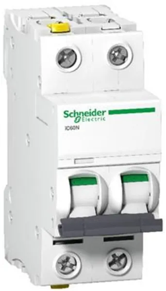 Schneider Electric Acti9 iC60N 2P 32A Double terminal C-characteristic 6/10kA 230V Width 36mm