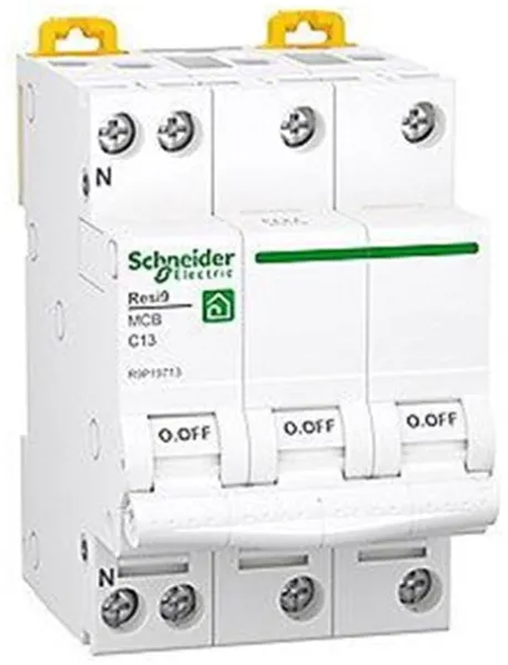 Schneider Electric Resi9 XP MCB/circuit breaker 3PN C-characteristic 13A 6kA 54mm